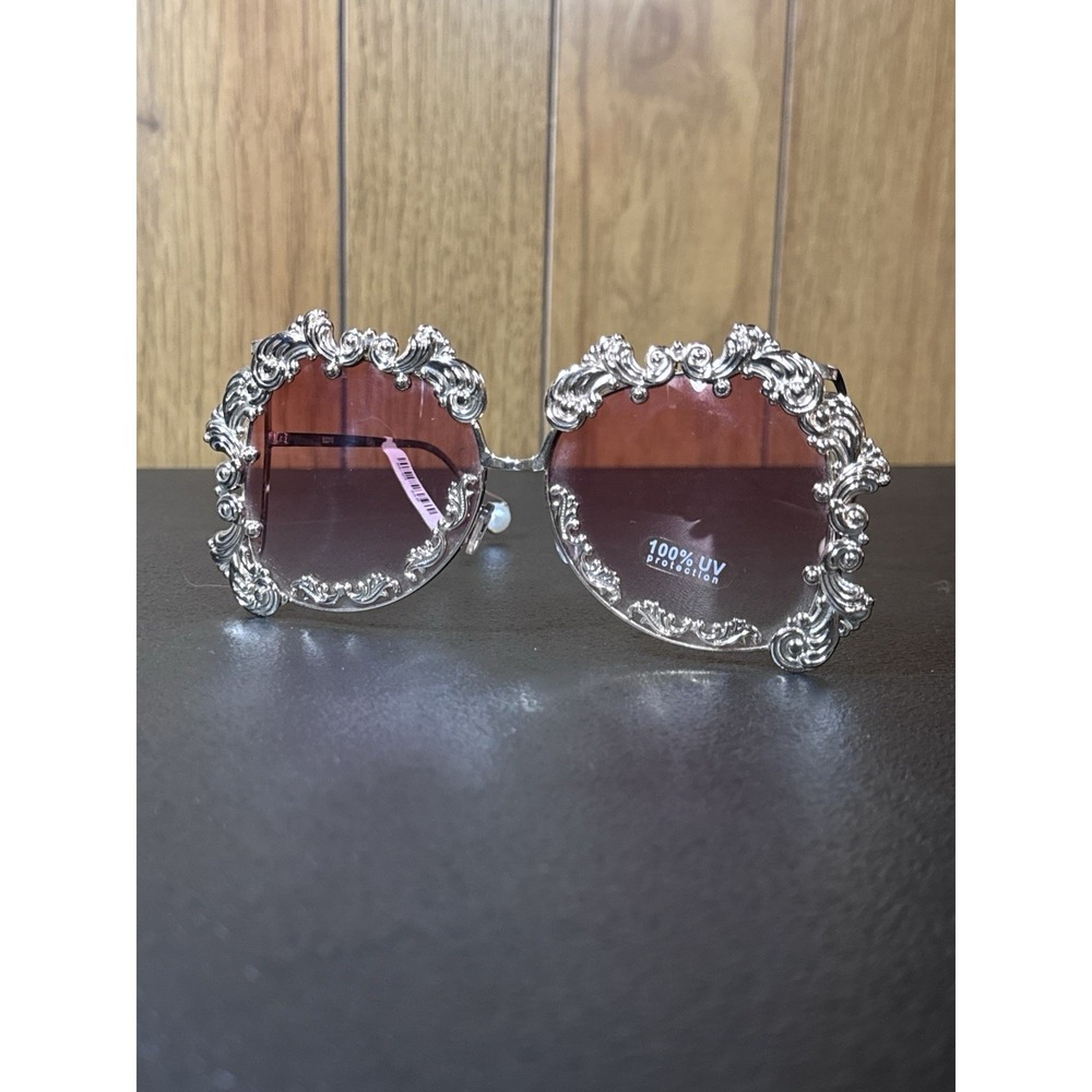Hot Topic Oversized Pink Sunglasses Metal Rims